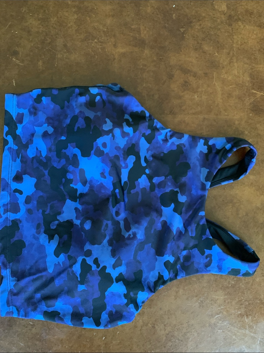 Athleta Blue Camo Racerback Tank